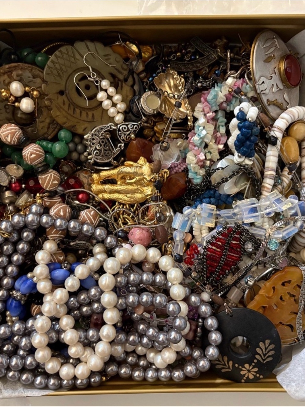 Mixed Lot of Vintage Jewelry - Earrings, Rings, Bracelets